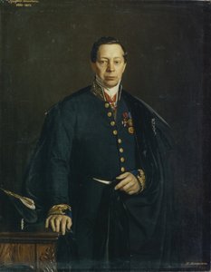 Portret artysty Piotr Basin 1794-1881, 1857 autorstwa Nikanor Leontievich Tiutriumov