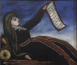 Gruzinka na kanapie - Gruzinka na kanapie autorstwa Pirosmaniego (Pirosmanashvili), Niko (1862-1918). Olej na ceracie, rozmiar: 99x106