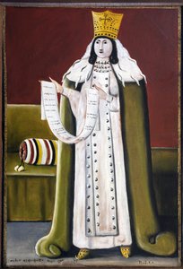 Raine Tamar (Tamar) de Georgie (Ga. 12-13) – królowa Tamar Par Pirojmani (Pirojmanashvili), Nick (182-1918). Olej i cerata, rozmiar: 93,5 x 75