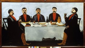 Święto pięciu książąt. autorstwa Niko Pirosmani