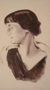 Portret poetki Anny Achmatowej 1889-1966, 1928 autorstwa Nikolai Adrianovich Tyrsa