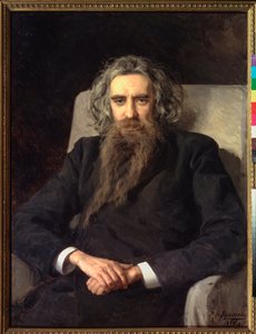 Portrait du philosophe et ecrivain Władimir Sołowjow (Sołowiow, Sołowow) (1853-1900) (Portret filozofa i autora Władimira Sołowjowa) - Peinture de Nikolai Alexandrovich Yaroshenko (Yarochenko) (1846-1898), olej na płótnie