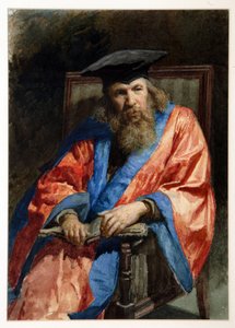Portret Dymitra Mendelejewa w stroju Uniwersytetu w Edynburgu