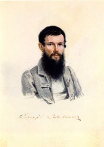 Portret dekabrysty Dmitrija Zavalishina 1804-1892, 1839 autorstwa Nikolai Alexandrovich Bestuzhev
