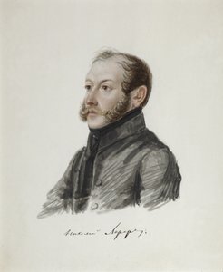 Portret dekabrysty Nikołaja Lorera 1794-1873, 1832-1833 autorstwa Nikolai Alexandrovich Bestuzhev