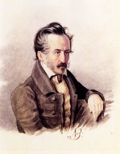 Portret hrabiego dekabrystów Siergieja Wołkońskiego 1788-1865, lata 40. XIX wieku autorstwa Nikolai Alexandrovich Bestuzhev