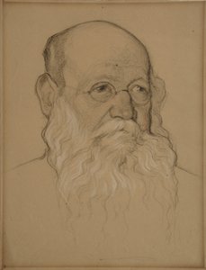 Portret rewolucyjnego hrabiego Piotra A. Kropotkina 1842-1921, 1920-1921