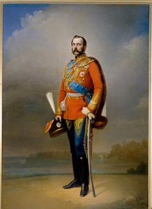 Portret cesarza Rosji Aleksandra II (1818-1881) (znanego jako Le Liberator). Obraz Nikołaja Andriejewicza Ławrowa (1820-1875), olej na płótnie autorstwa Nikolai Andreevich Lavrov