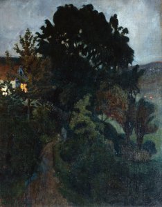 Jesienny zmierzch w ogrodzie autorstwa Nikolai Astrup