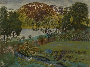 Czerwcowa noc w ogrodzie (olej na płótnie) autorstwa Nikolai Astrup