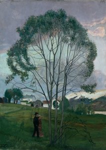 Czerwcowa noc i ziemiste drzewo autorstwa Nikolai Astrup