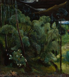 Kobieta w lesie autorstwa Nikolai Astrup