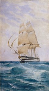 Statek na linii Imperatritsa Mariya, lata 90. XIX wieku autorstwa Nikolai Dmitryevich Prokofyev