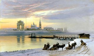 „Angara w Irkucku”, 1886. autorstwa Nikolai Dobrovolsky