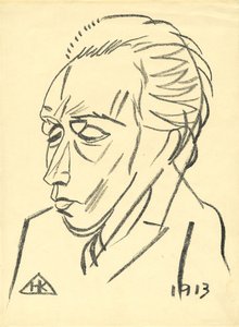 Portret poety Velimira Chlebnikowa 1885-1922, 1913
