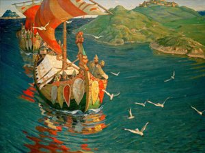 Kupcy zagraniczni autorstwa Nikolai Konstantinowitsch Roerich
