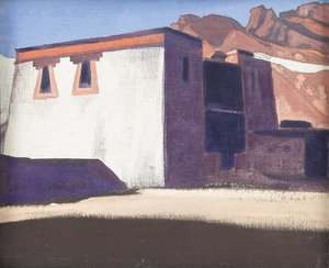 Klasztor Sharugon, Tybet, 1928 autorstwa Nikolai Konstantinowitsch Roerich