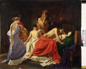 „Achille pleure la mort de Achilles opłakujący śmierć Patroklosa