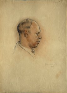 Portret kompozytora Siergieja Prokofiewa (1891-1953) autorstwa Nikolai Nikolayevich Vysheslavtsev