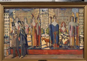 Парижские витрины (Парижские витрины) - Картина Николая Павловича Ульянова (Ульянова) (1875-1949), холст, маслополировка autorstwa Nikolai Pavlovich Ulyanov