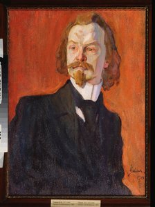 Portret poety Konstantina Balmonta (1867-1942) (Portret poety Konstantina Balmonta) - Malarstwo Nikołaja Pawłowicza Uljanowa (Ulyanov) (1875-1949), olej na płótnie