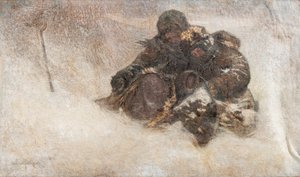 Burza śnieżna. Dzieci autorstwa Nikolai Petrovich Bogdanov Belsky
