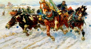 „Trojka”, 1917. autorstwa Nikolai Samokish