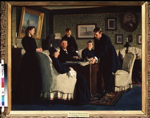 Konta rodzinne. Obraz Nikołaja Wasiljewicza Nevreva (1830-1904), olej na płótnie