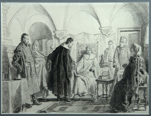 Maria Iwanowna Chłopowa, narzeczona cara Michaiła Fiodorowicza, 1884 autorstwa Nikolai Vasilyevich Nevrev