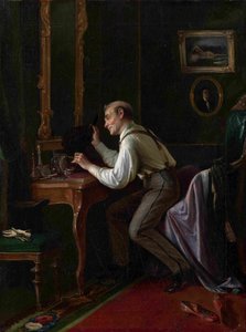Przy toaletce, 1872 autorstwa Nikolai Yakovlevich Gribkov