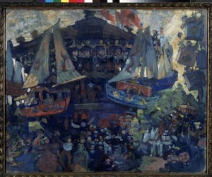 Zarządzaj (karuzela). Praca Nikołaja Nikołajewicza Sapunowa (Sapounow) (1880-1912), tempera na tekturze