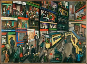 Scena uliczna w Berlinie (olej na konglomeracie) autorstwa Nikolaus Braun