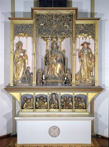 Zespół rzeźb drewnianych, z Ołtarza Isenheim, ok. 1490 (drewno złocone)