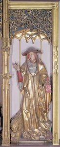 Ołtarz z Isenheim, Święty Jerome, ok. 1490 (złota farba na drewnie)