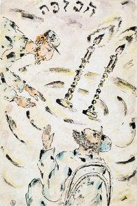 Rozmowa kogana, Nina Iosifovna (1889-1942). Akwarela i tusz na papierze, rozmiar: 21,2x14,2 autorstwa Nina Iosifovna Kogan