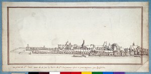 Szpital St Louis (pióro i atrament z praniem na papierze)