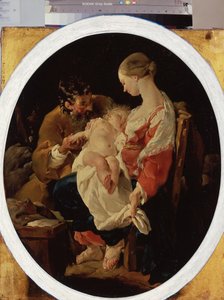 "Święta Rodzina" (Święta Rodzina) Obraz Noela Halle (1711-1781) XVIII-wieczne Muzeum Ermitażu, Sankt Petersburg