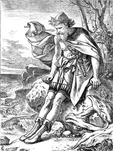 Ulisses na Ogygii, 1864 autorstwa Noel Paton