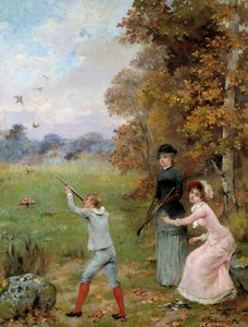 Mały myśliwy Obraz Noela Sauniera (1847-1890) XIX-wieczna kolekcja prywatna autorstwa Noel Saunier