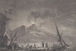 Widok Wezuwiusza z lat 1757, 1762.