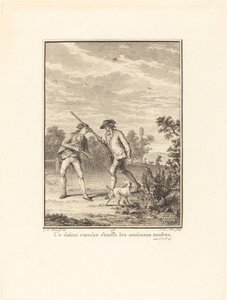 Gwałtowne ćwiczenia tłumią czułe uczucia autorstwa Noël Le Mire after Jean Michel Moreau