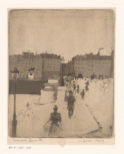 Widok na Pont Neuf w Paryżu Le Pont Neuf (tytuł na obiekcie) autorstwa Norbert Goeneutte