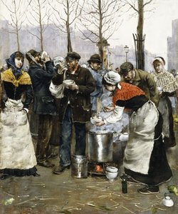 Zupa na msze w zimowy dzień, Paryż, 1881 r.