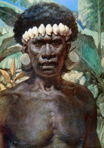 Portret kanibala z Wyspy Salomona. 1908
