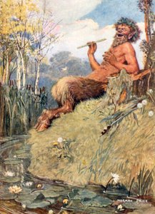 Bóg i trzcina (kolorowa litografia)