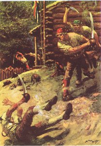 Potknąłem się i potoczyłem na oślep, z Wyspy Skarbów wydanej przez MacDonald 1947 (kolor lito)