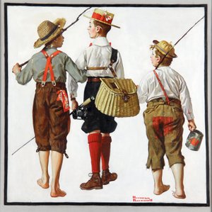 Wyprawa na ryby, wrócą w przyszłym tygodniu autorstwa Norman Rockwell