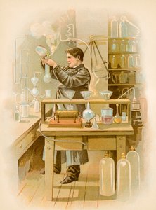 Thomas Edison w swoim laboratorium