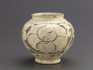 Słój z dekoracją sgraffito, Jiaozuo, prowincja Henan, dynastia Northern Song, I poł. XI w. (ceramika)