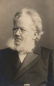Henrik Ibsen, norweski dramaturg i poeta (czarno-białe zdjęcie) autorstwa Norwegian Photographer